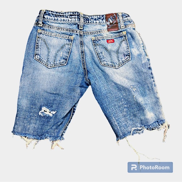 Miss Sixty Jeans Ripped Distressed Jean Shorts - 24 - Picture 4 of 16